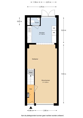 Floorplan - Anjelierstraat 15, 3551 AN Utrecht